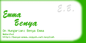 emma benya business card